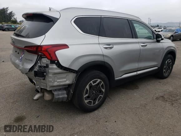 ✅ 2021 Hyundai Santa Fe Blue • VIN: KM8S2DA1XMU006125 • Lot: 76073644. Listed on Copart with 30,357 mi. Free auction sales archive from the USA and detailed vehicle history report at DreamBid. Image 3.