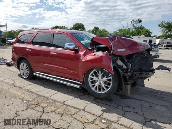 ✅ 2015 Dodge Durango Citadel • VIN: 1C4RDJEG1FC789743 • Lot: 57572775. Listed on Copart with 128,498 mi. Free auction sales archive from the USA and detailed vehicle history report at DreamBid. Image 4.