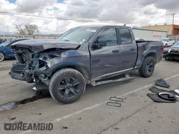 2021 Ram 1500 Warlock z VIN 1C6RR6GG0MS550996, wystawiony jako Copart lot #63658915 z przebiegiem 90 805 mil mil oraz Szkoda całkowita • Salvage title. Historia ofert i sprzedaży dostępna na DreamBid. Obrazek 1.