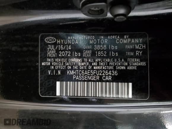 2015 Hyundai Veloster Turbo z VIN KMHTC6AE5FU226436, wystawiony jako Copart lot #49742034 z przebiegiem 99 852 mil mil oraz . Historia ofert i sprzedaży dostępna na DreamBid. Obrazek 12.