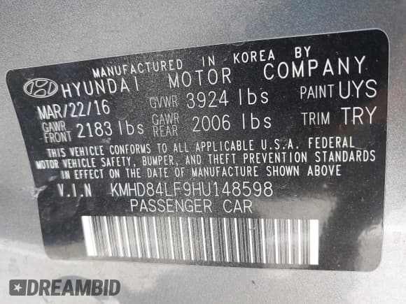 ✅ 2017 Hyundai Elantra SE • VIN: KMHD84LF9HU148598 • Lot: 43215408. Wystawiony na IAAI z przebiegiem 109 286 mil. Bezpłatny archiwum sprzedaży aukcyjnych z USA i szczegółowy raport historii pojazdu na DreamBid. Zdjęcie 9.