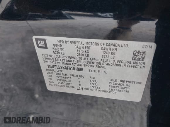 ✅ 2015 Chevrolet Equinox LS • VIN: 2GNFLEEK8F6101996 • Лот: 43500781. Опубликован ранее на IAAI с пробегом 99 711 миль. Бесплатный доступ к архиву аукционных продаж из США и подробный отчёт об истории автомобиля на DreamBid. Изображение 9.