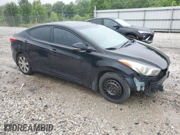 ✅ 2013 Hyundai Elantra Limited • VIN: KMHDH4AE8DU660485 • Lot: 58423745. Listed on Copart with 159,330 mi. Free auction sales archive from the USA and detailed vehicle history report at DreamBid. Image 4.
