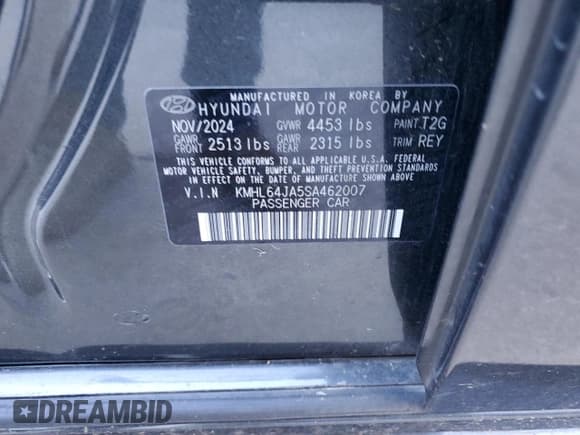 ✅ 2025 Hyundai Sonata SEL • VIN: KMHL64JA5SA462007 • Лот: 91663615. Опубликован ранее на Copart с пробегом 25 261 миль. Бесплатный доступ к архиву аукционных продаж из США и подробный отчёт об истории автомобиля на DreamBid. Изображение 13.