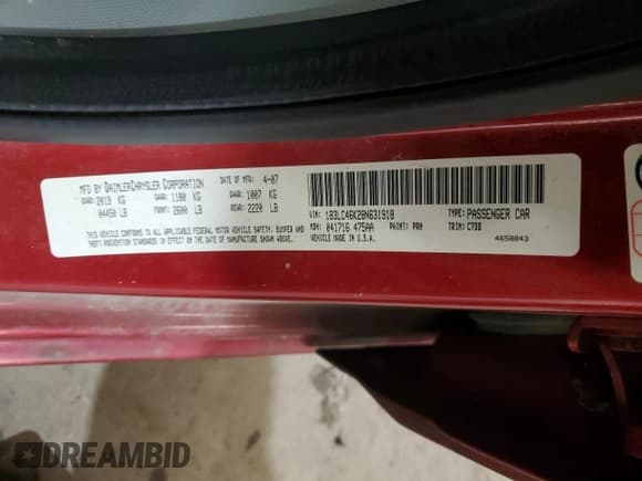 ✅ 2008 Dodge Avenger SE • VIN: 1B3LC46K28N631918 • Лот: 77064984. Опубликован ранее на Copart с пробегом 160 338 миль. Бесплатный доступ к архиву аукционных продаж из США и подробный отчёт об истории автомобиля на DreamBid. Изображение 12.