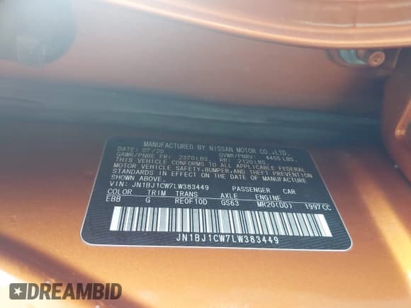 ✅ 2020 Nissan Rogue S • VIN: JN1BJ1CW7LW383449 • Лот: 41144680. Опубликован ранее на IAAI с пробегом 108 707 миль. Бесплатный доступ к архиву аукционных продаж из США и подробный отчёт об истории автомобиля на DreamBid. Изображение 9.