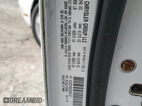 ✅ 2013 Dodge Challenger SXT • VIN: 2C3CDYAG2DH628143 • Lot: 84862114. Listed on Copart with 146,414 mi. Free auction sales archive from the USA and detailed vehicle history report at DreamBid. Image 12.