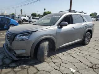 2023 Nissan Pathfinder SV with VIN 5N1DR3BA6PC275729, listed as a Copart auction lot 60734185 with 31,411 mi miles and Salvage title. Bid and sale history available at DreamBid. Image 1.
