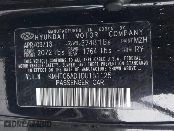 ✅ 2013 Hyundai Veloster w/Black Int • VIN: KMHTC6AD1DU151125 • Lot: 41574616. Wystawiony na IAAI z przebiegiem 98 674 mil. Bezpłatny archiwum sprzedaży aukcyjnych z USA i szczegółowy raport historii pojazdu na DreamBid. Zdjęcie 9.