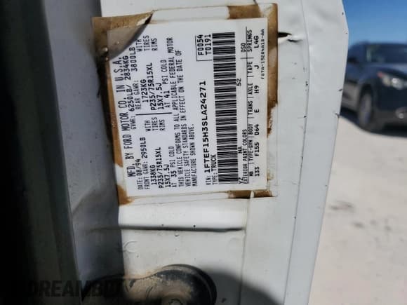 ✅ 1995 Ford F-150 • VIN: 1FTEF15H3SLA24271 • Lot: 73594834. Wystawiony na Copart z przebiegiem Nie podano. Bezpłatny archiwum sprzedaży aukcyjnych z USA i szczegółowy raport historii pojazdu na DreamBid. Zdjęcie 13.