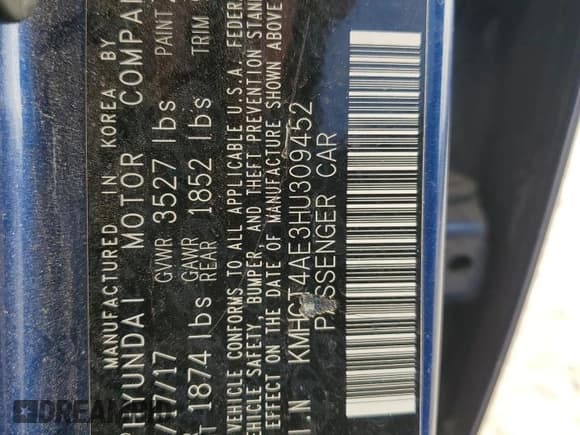 ✅ 2017 Hyundai Accent SE • VIN: KMHCT4AE3HU309452 • Лот: 81804913. Опубликован ранее на Copart с пробегом 129 240 миль. Бесплатный доступ к архиву аукционных продаж из США и подробный отчёт об истории автомобиля на DreamBid. Изображение 13.