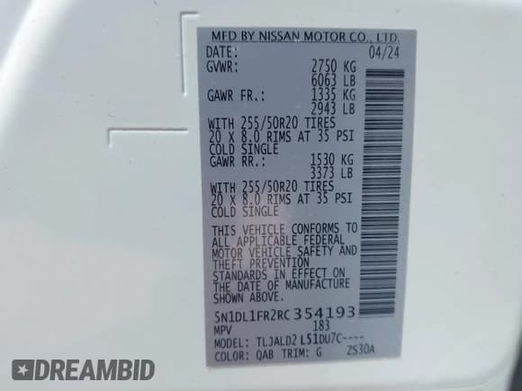 ✅ 2024 Infiniti QX60 Luxe • VIN: 5N1DL1FR2RC354193 • Лот: 41829558. Опубликован ранее на IAAI с пробегом 7 748 миль. Бесплатный доступ к архиву аукционных продаж из США и подробный отчёт об истории автомобиля на DreamBid. Изображение 9.