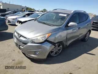 2013 Hyundai Tucson GLS z VIN KM8JU3AC6DU602057, wystawiony jako Copart lot #68757024 z przebiegiem 135 062 mil mil oraz Szkoda całkowita • Salvage title. Historia ofert i sprzedaży dostępna na DreamBid. Obrazek 1.