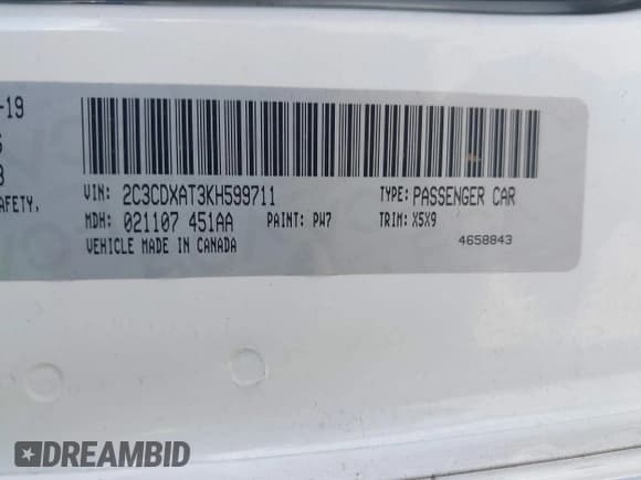 ✅ 2019 Dodge Charger Police • VIN: 2C3CDXAT3KH599711 • Лот: 41906214. Опубликован ранее на IAAI с пробегом 80 462 миль. Бесплатный доступ к архиву аукционных продаж из США и подробный отчёт об истории автомобиля на DreamBid. Изображение 9.