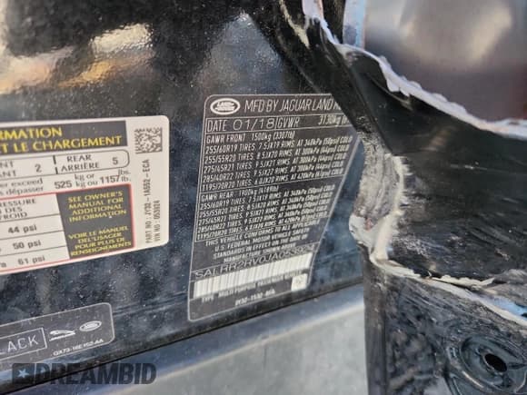 ✅ 2018 Land Rover Discovery HSE • VIN: SALRR2RV0JA053924 • Лот: 89447915. Опубликован ранее на Copart с пробегом 55 092 миль. Бесплатный доступ к архиву аукционных продаж из США и подробный отчёт об истории автомобиля на DreamBid. Изображение 13.