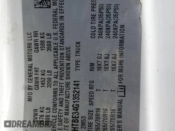 2016 Chevrolet Colorado 4WD WT с VIN 1GCHTBE34G1352141, выставлен на аукционе Copart как лот 71060475 с пробегом 120 341 миль миль и Списание • Salvage title. История ставок и продаж доступна на DreamBid. Изображение 12.