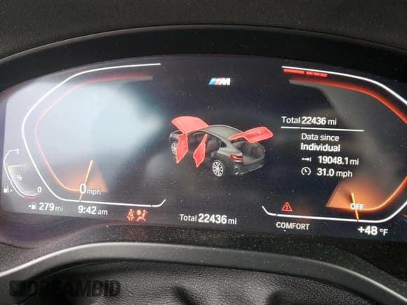 ✅ 2023 BMW X4 xDrive30i • VIN: 5UX33DT06P9R39357 • Lot: 92624125. Listed on Copart with 22,436 mi. Free auction sales archive from the USA and detailed vehicle history report at DreamBid. Image 9.