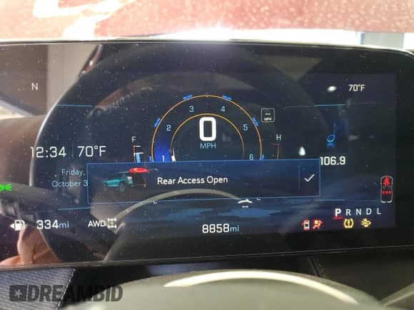 2025 Chevrolet Equinox AWD LT with VIN 3GNAXPEG2SL168993, listed as a Copart auction lot 84599575 with 8,858 mi miles and Salvage title. Bid and sale history available at DreamBid. Image 9.