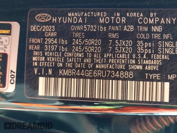 ✅ 2024 Hyundai Palisade SEL • VIN: KM8R44GE6RU734888 • Лот: 41370092. Опубликован ранее на IAAI с пробегом 12 183 миль. Бесплатный доступ к архиву аукционных продаж из США и подробный отчёт об истории автомобиля на DreamBid. Изображение 9.