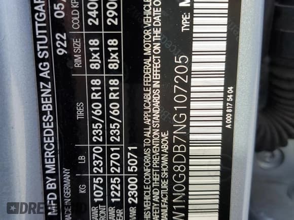 ✅ 2022 Mercedes-Benz GLC 300 • VIN: W1N0G8DB7NG107205 • Лот: 92597055. Опубликован ранее на Copart с пробегом 60 455 миль. Бесплатный доступ к архиву аукционных продаж из США и подробный отчёт об истории автомобиля на DreamBid. Изображение 13.