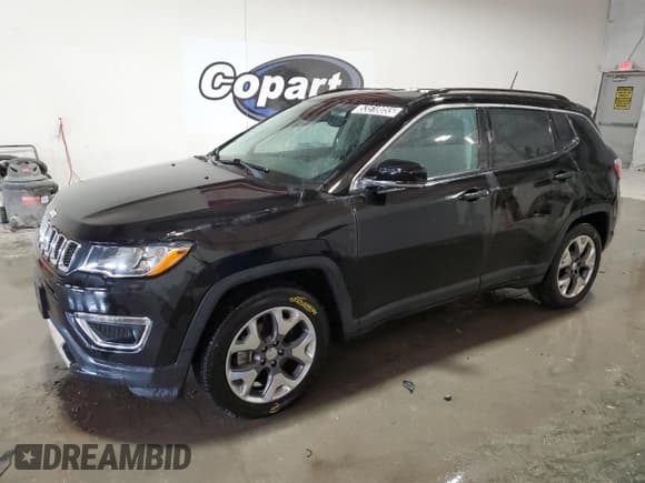 ✅ 2020 Jeep Compass Limited • VIN: 3C4NJCCB0LT229724 • Lot: 53518055. Listed on Copart with 74,623 mi. Free auction sales archive from the USA and detailed vehicle history report at DreamBid. Image 1.