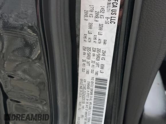 ✅ 2017 Dodge Durango GT • VIN: 1C4RDJDG2HC639158 • Lot: 64861384. Listed on Copart with 137,998 mi. Free auction sales archive from the USA and detailed vehicle history report at DreamBid. Image 12.