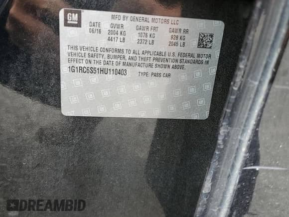 2017 Chevrolet Volt LT с VIN 1G1RC6S51HU110403, выставлен на аукционе Copart как лот 55829643 с пробегом 100 851 миль миль и . История ставок и продаж доступна на DreamBid. Изображение 14.