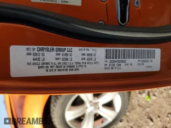 2011 Dodge Caliber Mainstreet с VIN 1B3CB3HA7BD296055, выставлен на аукционе Copart как лот 77326684 с пробегом 158 123 миль миль и На запчасти • Non repairable. История ставок и продаж доступна на DreamBid. Изображение 12.