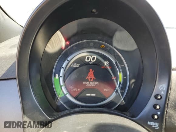 ✅ 2017 FIAT 500e • VIN: 3C3CFFGE1HT598411 • Lot: 58774295. Listed on Copart with 73,573 mi. Free auction sales archive from the USA and detailed vehicle history report at DreamBid. Image 9.