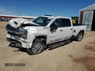 2020 Chevrolet Silverado 3500HD High Country z VIN 1GC4YVEY7LF183582, wystawiony jako Copart lot #57320385 z przebiegiem 52 808 mil mil oraz Szkoda całkowita • Salvage title. Historia ofert i sprzedaży dostępna na DreamBid. Obrazek 1.