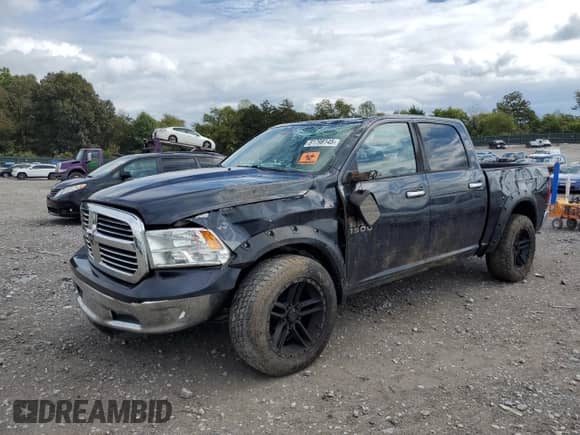 2014 Ram 1500 Big Horn with VIN 1C6RR7LT0ES332342, listed as a Copart auction lot 81798145 with 187,203 mi miles and Salvage title. Bid and sale history available at DreamBid. Image 1.