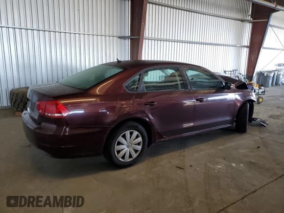 ✅ 2013 Volkswagen Passat S • VIN: 1VWAP7A30DC048326 • Lot: 90906005. Listed on Copart with 291,099 mi. Free auction sales archive from the USA and detailed vehicle history report at DreamBid. Image 3.