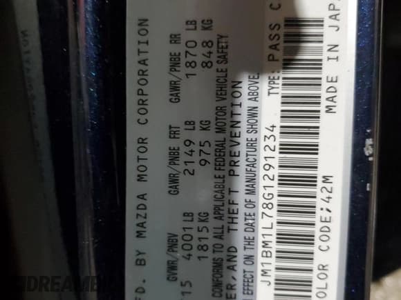 ✅ 2016 Mazda 3 i Touring • VIN: JM1BM1L78G1291234 • Lot: 66364775. Listed on Copart with 72,378 mi. Free auction sales archive from the USA and detailed vehicle history report at DreamBid. Image 13.