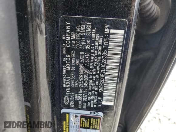 ✅ 2020 Hyundai Palisade SEL • VIN: KM8R2DHE2LU028285 • Лот: 65350685. Опубликован ранее на Copart с пробегом 142 929 миль. Бесплатный доступ к архиву аукционных продаж из США и подробный отчёт об истории автомобиля на DreamBid. Изображение 12.