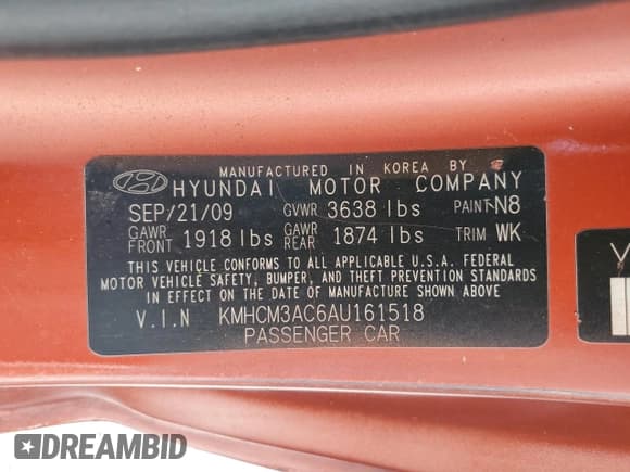 ✅ 2010 Hyundai Accent GS • VIN: KMHCM3AC6AU161518 • Лот: 64688275. Опубликован ранее на Copart с пробегом 145 044 миль. Бесплатный доступ к архиву аукционных продаж из США и подробный отчёт об истории автомобиля на DreamBid. Изображение 13.