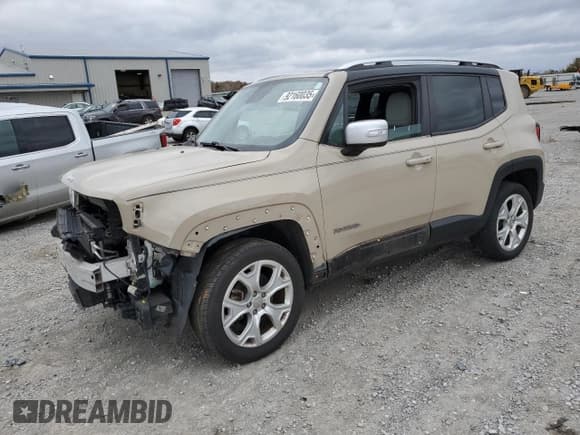 ✅ 2016 Jeep Renegade Limited • VIN: ZACCJBDT8GPD36199 • Lot: 92160035. Listed on Copart with 189,444 mi. Free auction sales archive from the USA and detailed vehicle history report at DreamBid. Image 1.