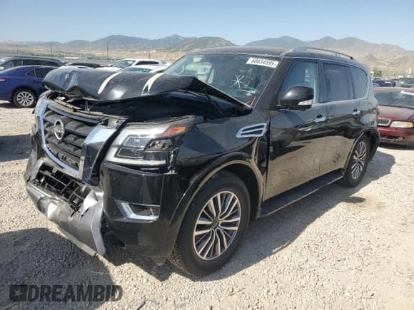 ✅ 2024 Nissan Armada SL • VIN: JN8AY2BB6R9853734 • Lot: 60834595. Listed on Copart with 26,701 mi. Free auction sales archive from the USA and detailed vehicle history report at DreamBid. Image 1.