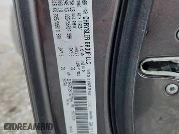 2012 Dodge Journey R/T z VIN 3C4PDDFG5CT227058, wystawiony jako Copart lot #82669855 z przebiegiem 126 764 mil mil oraz Czysty tytuł • Clean title. Historia ofert i sprzedaży dostępna na DreamBid. Obrazek 13.