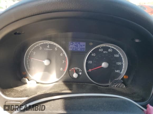 ✅ 2010 Hyundai Accent GLS • VIN: KMHCN4AC3AU452707 • Lot: 50202785. Listed on Copart with 232,789 mi. Free auction sales archive from the USA and detailed vehicle history report at DreamBid. Image 9.