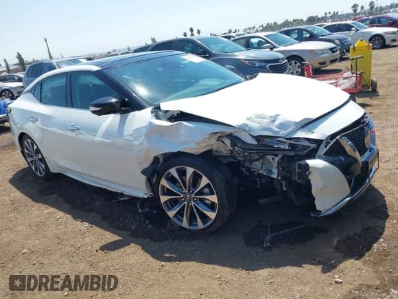 ✅ 2022 Nissan Maxima Platinum • VIN: 1N4AA6FV2NC507985 • Lot: 42960302. Listed on IAAI with 42,882 mi. Free auction sales archive from the USA and detailed vehicle history report at DreamBid. Image 1.