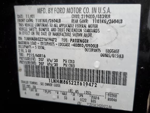 ✅ 2002 Lincoln LS w/Base Pkg • VIN: 1LNHM86S22Y619472 • Lot: 85285814. Listed on Copart with 255,868 mi. Free auction sales archive from the USA and detailed vehicle history report at DreamBid. Image 12.