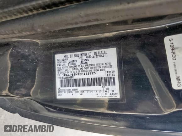 ✅ 1995 Ford Thunderbird LX • VIN: 1FALP62W7SH175725 • Lot: 60622085. Wystawiony na Copart z przebiegiem 77 454 mil. Bezpłatny archiwum sprzedaży aukcyjnych z USA i szczegółowy raport historii pojazdu na DreamBid. Zdjęcie 12.