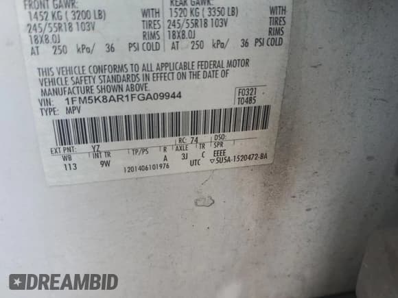 ✅ 2015 Ford Police Interceptor Utility • VIN: 1FM5K8AR1FGA09944 • Lot: 84980005. Wystawiony na Copart z przebiegiem Nie podano. Bezpłatny archiwum sprzedaży aukcyjnych z USA i szczegółowy raport historii pojazdu na DreamBid. Zdjęcie 12.