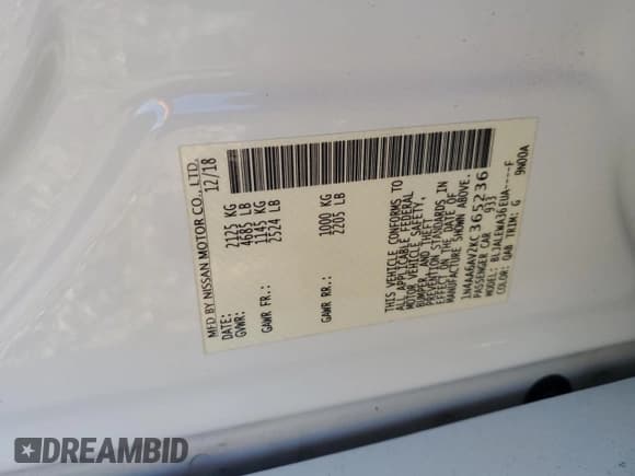 ✅ 2019 Nissan Maxima SR • VIN: 1N4AA6AV2KC365236 • Lot: 89644525. Wystawiony na Copart z przebiegiem 96 024 mil. Bezpłatny archiwum sprzedaży aukcyjnych z USA i szczegółowy raport historii pojazdu na DreamBid. Zdjęcie 12.