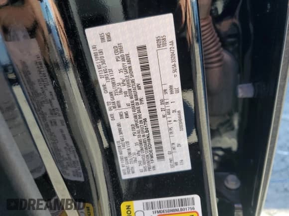 ✅ 2022 Ford Bronco • VIN: 1FMDE5DH8NLB01756 • Lot: 82543095. Wystawiony na Copart z przebiegiem 16 202 mil. Bezpłatny archiwum sprzedaży aukcyjnych z USA i szczegółowy raport historii pojazdu na DreamBid. Zdjęcie 13.