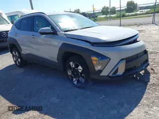 2024 Hyundai Kona SEL with VIN KM8HBCAB7RU061734, listed as a IAAI auction lot 43091714 with 39,697 mi miles and . Bid and sale history available at DreamBid. Image 1.