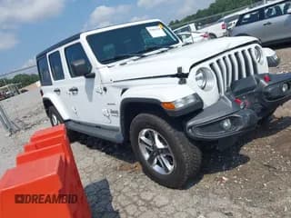 ✅ 2020 Jeep Wrangler Unlimited Sahara • VIN: 1C4HJXENXLW213228 • Lot: 43003558. Listed on IAAI with 111,475 mi. Free auction sales archive from the USA and detailed vehicle history report at DreamBid. Image 1.
