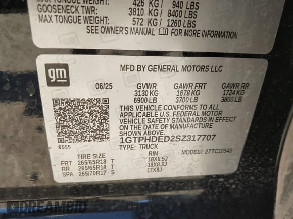 ✅ 2025 GMC Sierra 1500 SLT • VIN: 1GTPHDED2SZ317707 • Лот: 43613338. Опубликован ранее на IAAI с пробегом 11 726 миль. Бесплатный доступ к архиву аукционных продаж из США и подробный отчёт об истории автомобиля на DreamBid. Изображение 9.