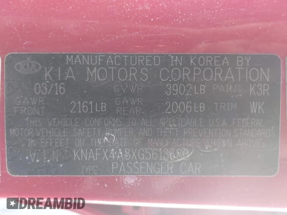 ✅ 2016 Kia Forte EX • VIN: KNAFX4A8XG5613688 • Lot: 43635089. Wystawiony na IAAI z przebiegiem 142 202 mil. Bezpłatny archiwum sprzedaży aukcyjnych z USA i szczegółowy raport historii pojazdu na DreamBid. Zdjęcie 9.