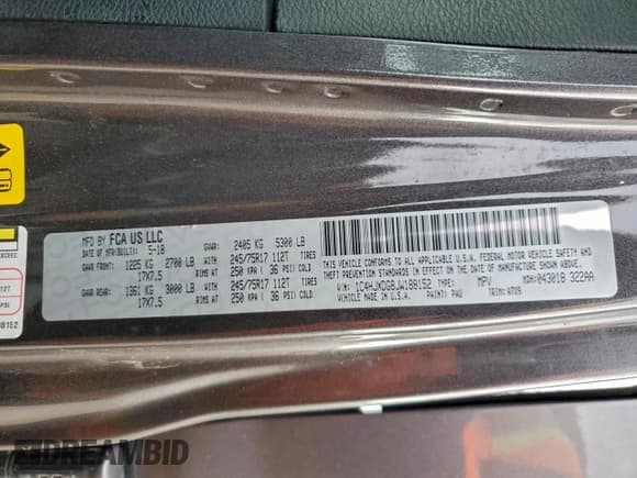 ✅ 2018 Jeep Wrangler Unlimited Sport S • VIN: 1C4HJXDG8JW188152 • Лот: 95753785. Опубликован ранее на Copart с пробегом 100 059 миль. Бесплатный доступ к архиву аукционных продаж из США и подробный отчёт об истории автомобиля на DreamBid. Изображение 12.